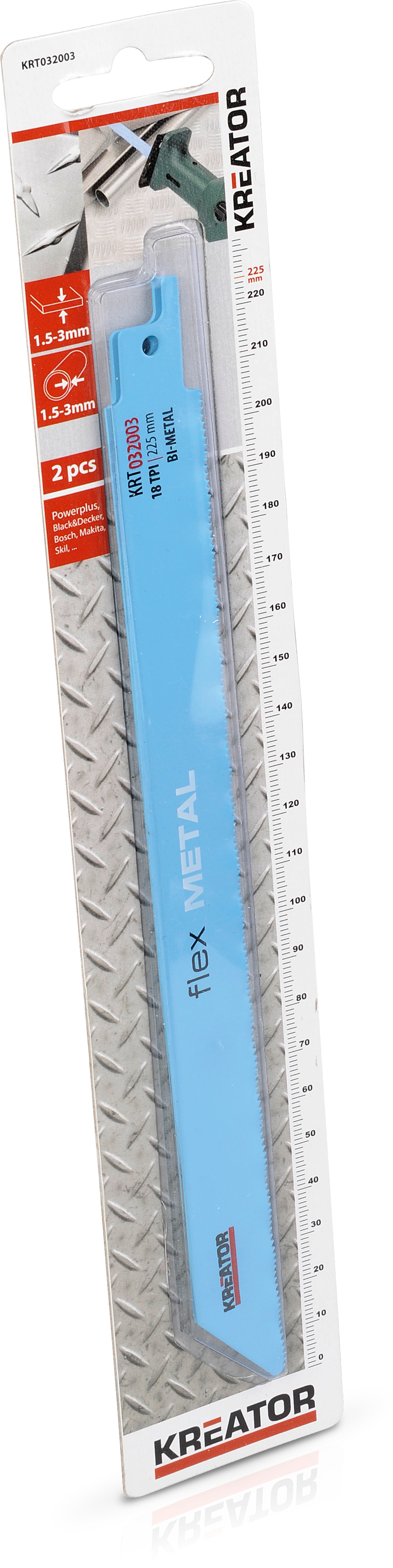 Bajonetsavklinger 225 mm til metal 2 stk