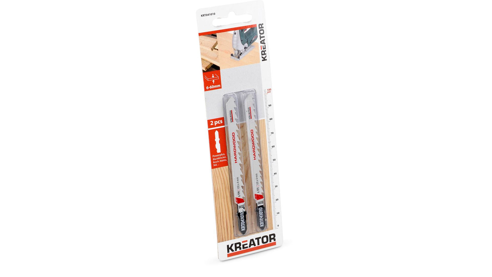 Stiksavklinger 100 mm til træ 6 TPI 2 pk