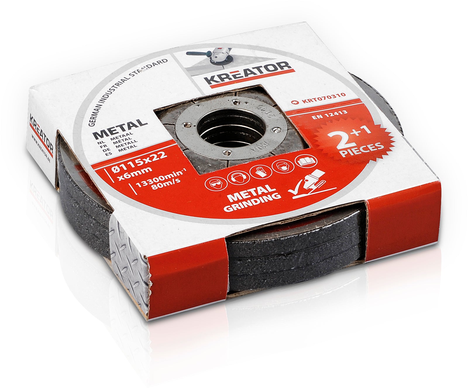 Slibeskiver metal Ø 115x6,0 mm - 3 stk
