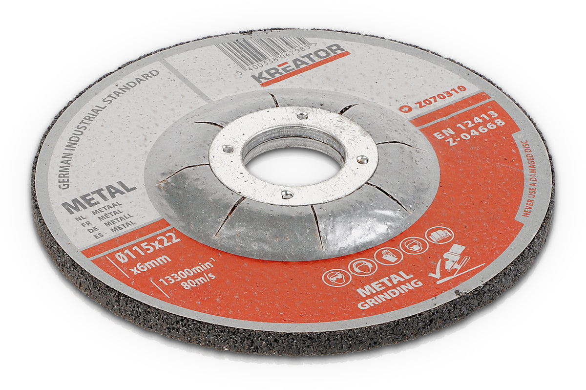 Slibeskiver metal Ø 115x6,0 mm - 3 stk