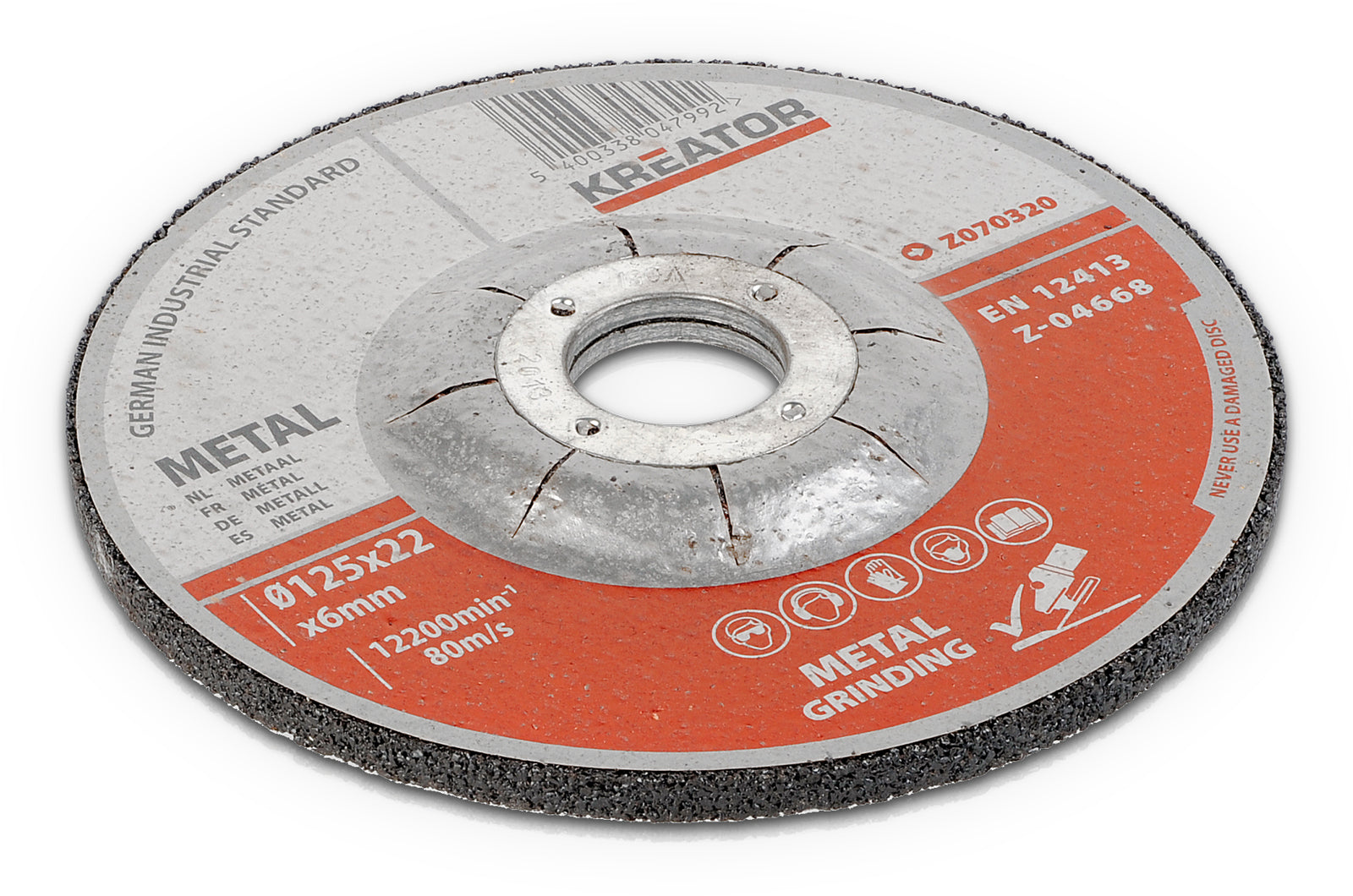 Slibeskiver metal Ø 125x6,0 mm - 3 stk