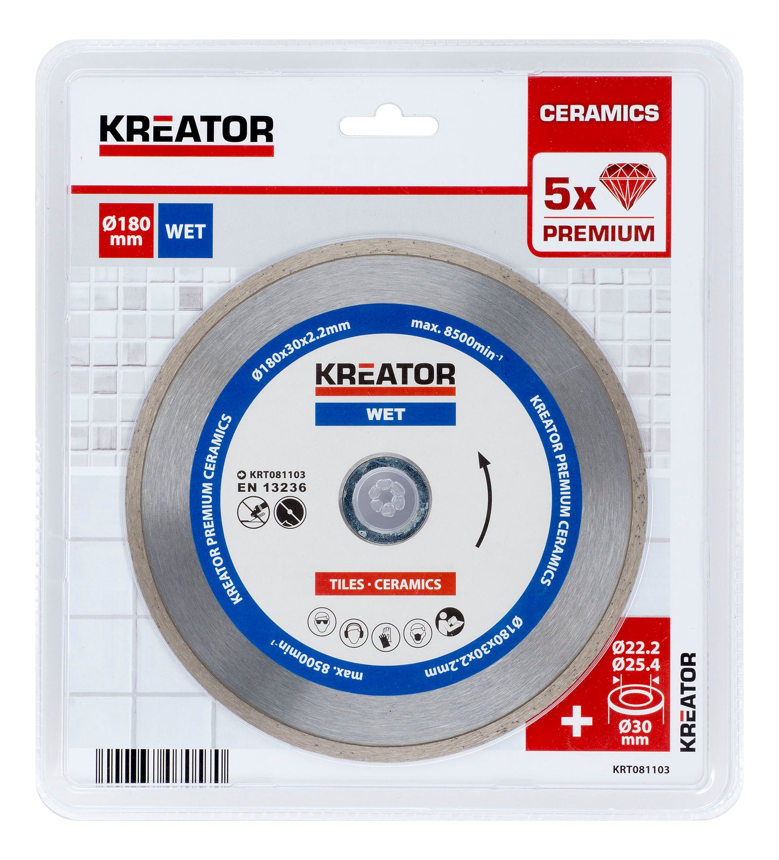 Diamantklinger til fliser 180 mm PREMIUM