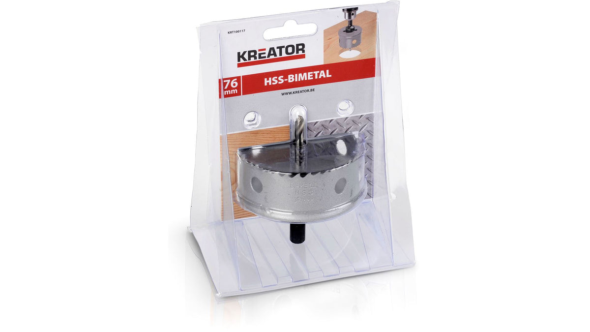 Hulsav bimetal Ø76 mm med holder og centerbor