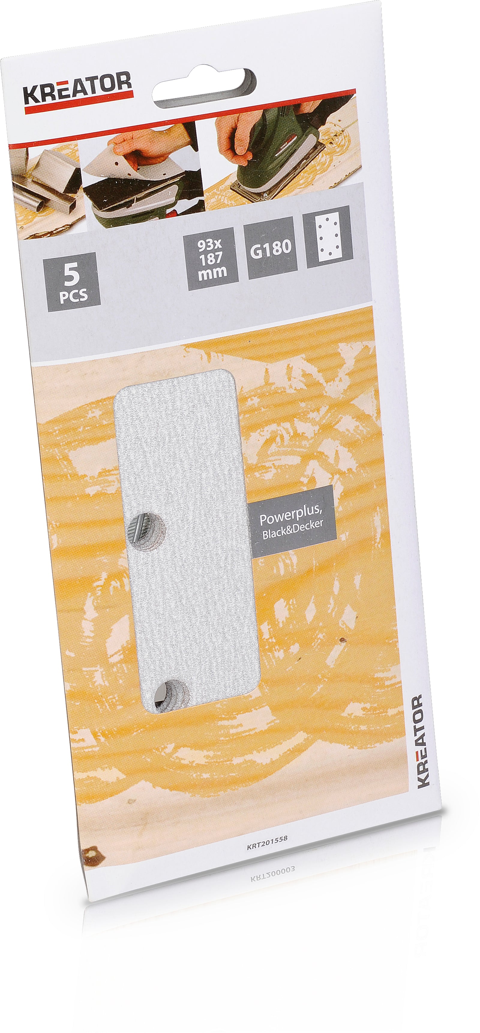 Velcro sandpapir 93  x 187 mm - korn 180