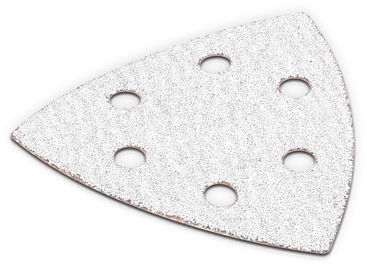 Slibepapir trekant 90 mm K60 til deltaslibere og multicuttere – 5 stk.