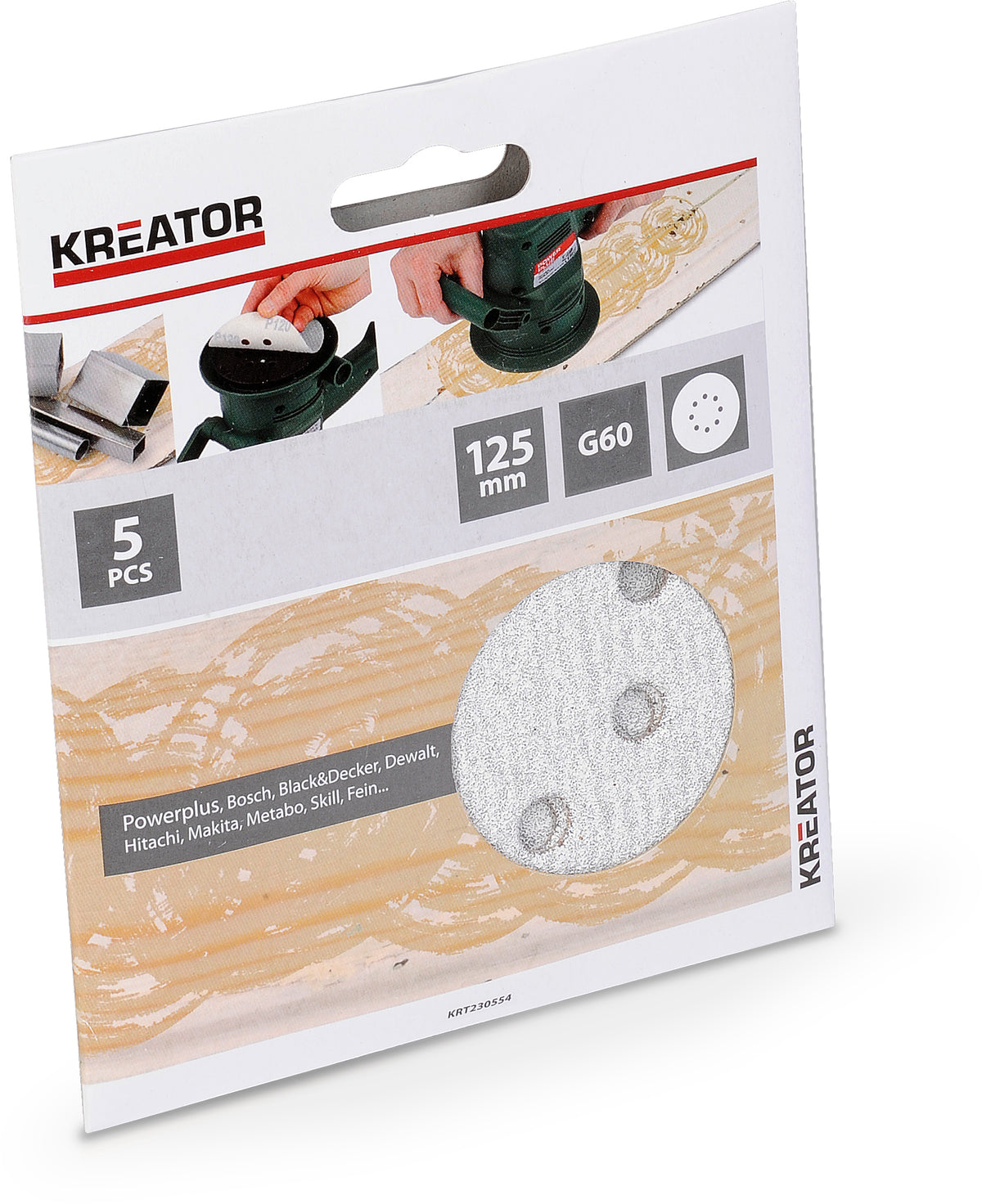 Velcro sandpapir Ø 125 mm korn 60