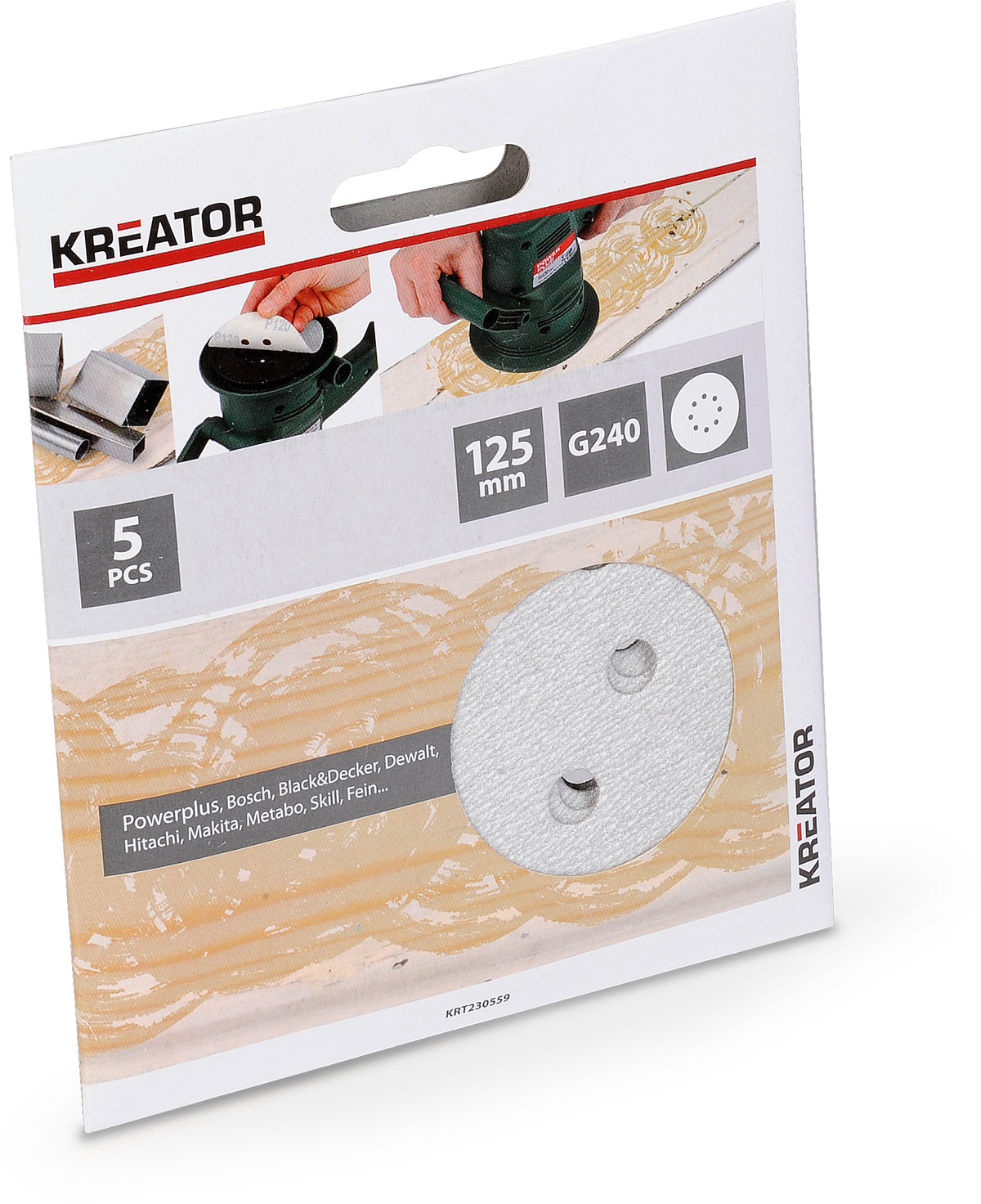 Excenter slibepapir Ø125 K240 5 stk