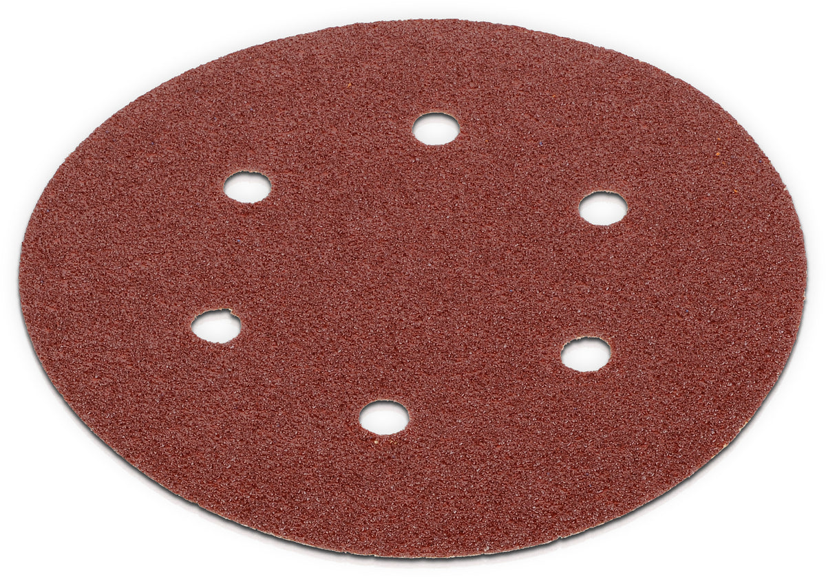 Slibepapir Ø 150 mm K60 til excenterslibere – 5 stk.