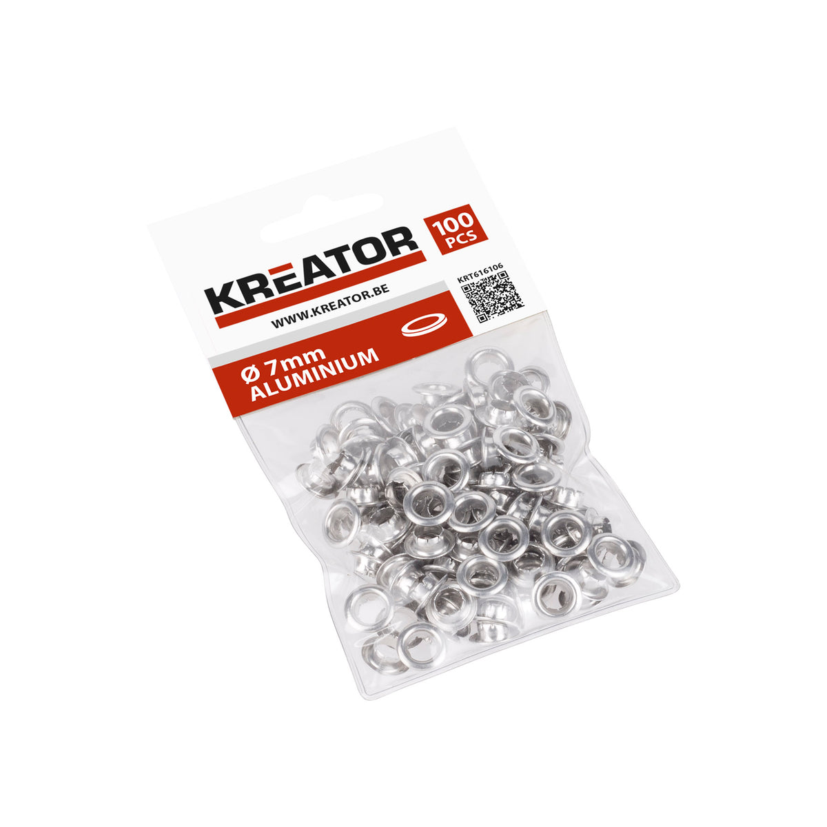 Øjer i aluminium Ø 7 mm – 100 stk.