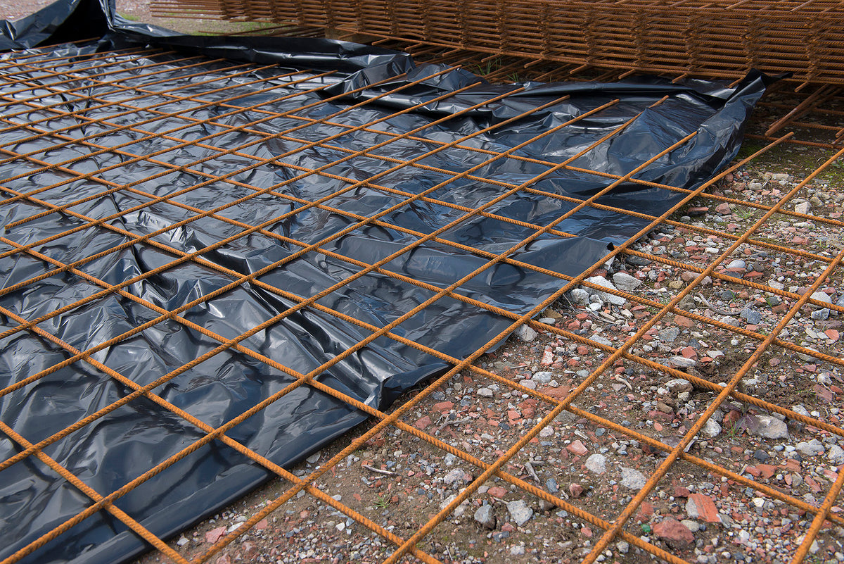 Beskyttelses overdækning sort 0,1 mm 4 m x 6 m