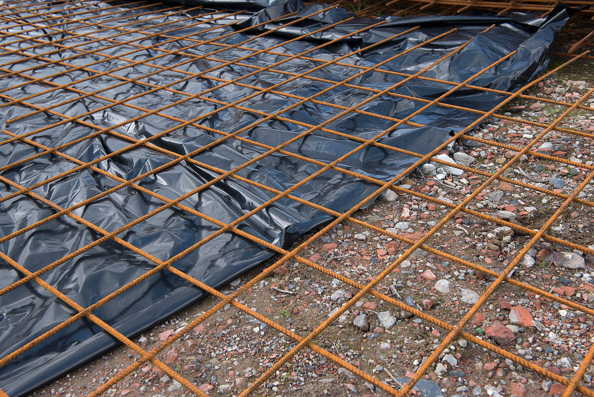 Beskyttelses overdækning sort 0,1 mm 4 m x 6 m