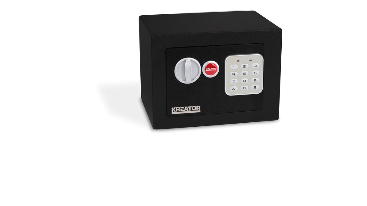 Pengeskab/værdiboks elektronisk 230 mm x 170 mm x 170 mm