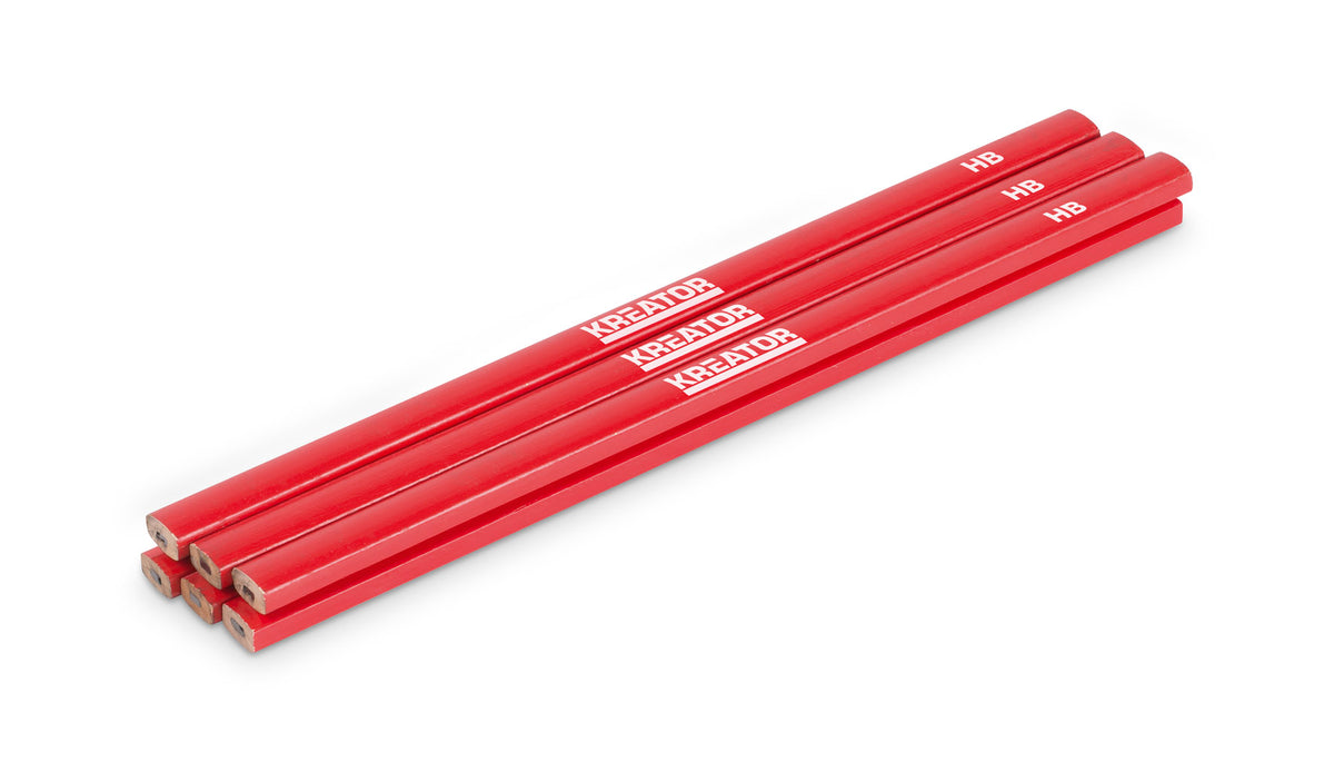 Tømrer blyant 245 mm rød - 6 stk