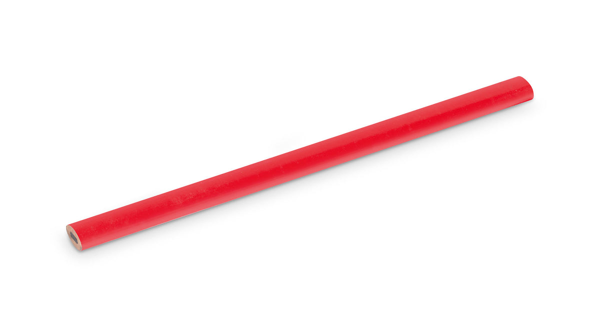 Tømrer blyant 177 mm rød - 10 stk