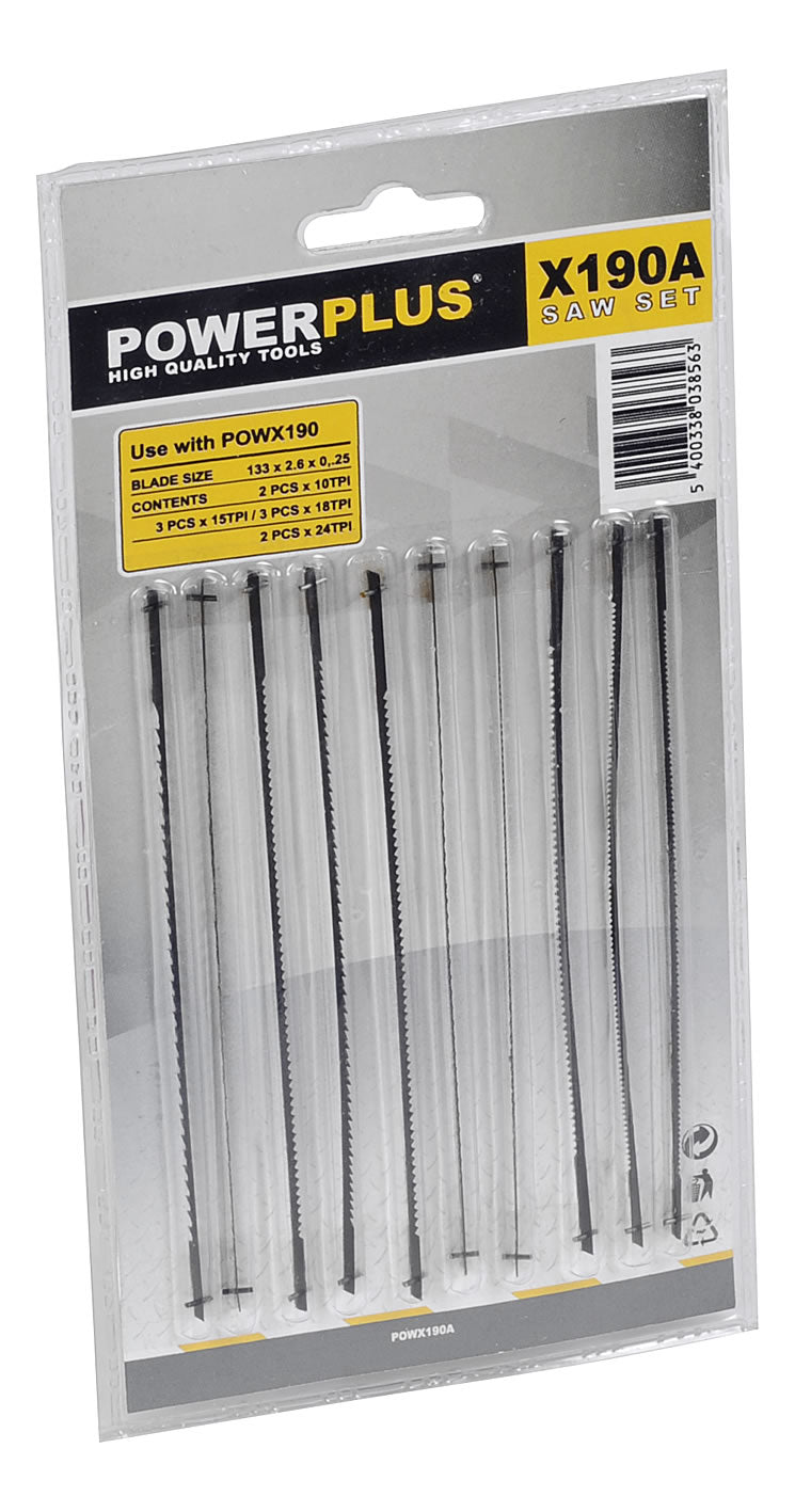Dekupør savklingesæt 10 dele - 133 mm