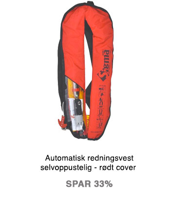 Lalizas Automatisk redningsvest selvoppustelig - rødt cover