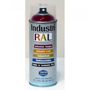 Billede af industrilak RAL-3000 rød Kema UN 1950 Arosoler, Brandfarlige 2.1. 400ml spray